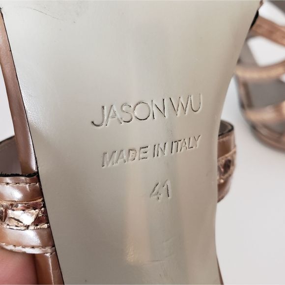 Jason Wu Rose Gold Carolyn Platform Heels - Picture 8 of 8